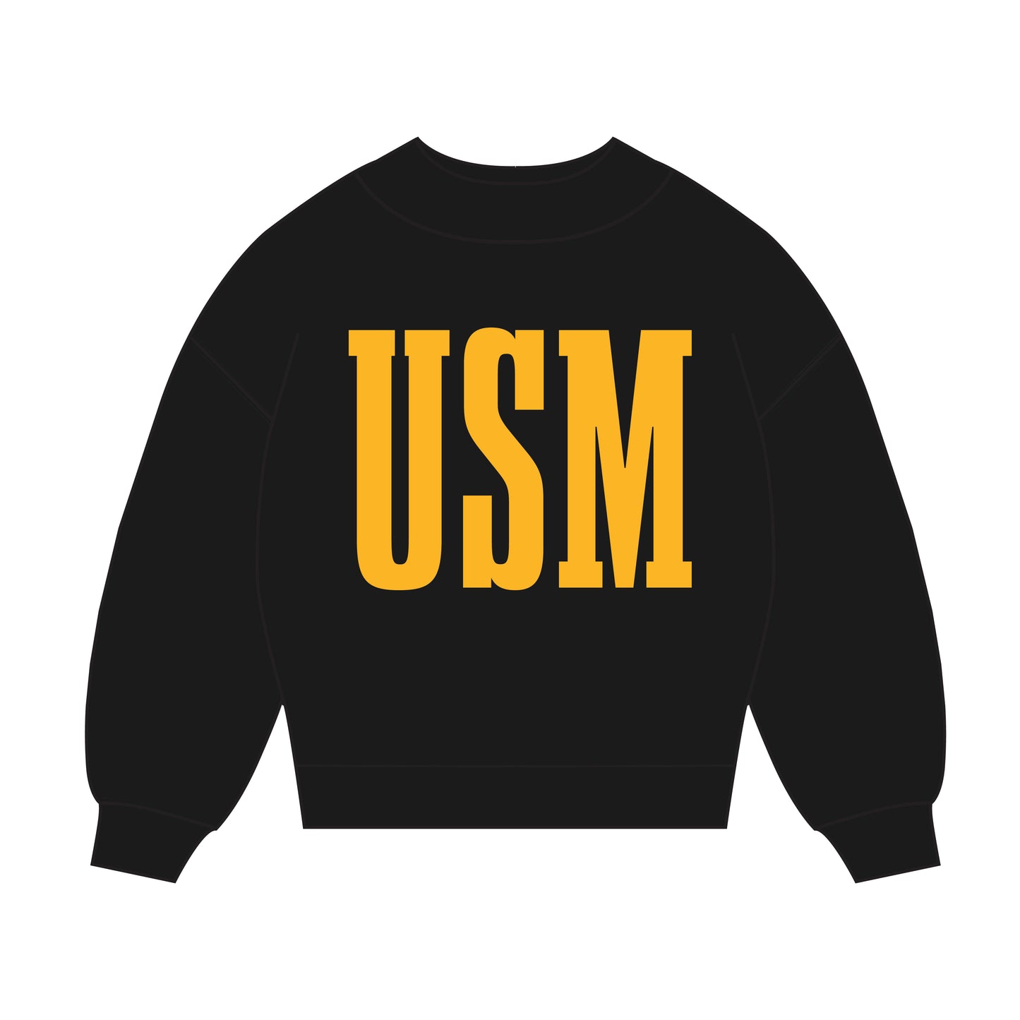 The Madi Varsity Mockneck Southern Mississippi | Black