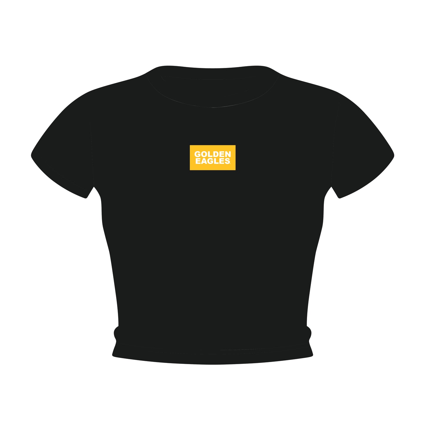 The Raegan Ribbed Baby Tee Golden Eagles Woven Label | Youth Black
