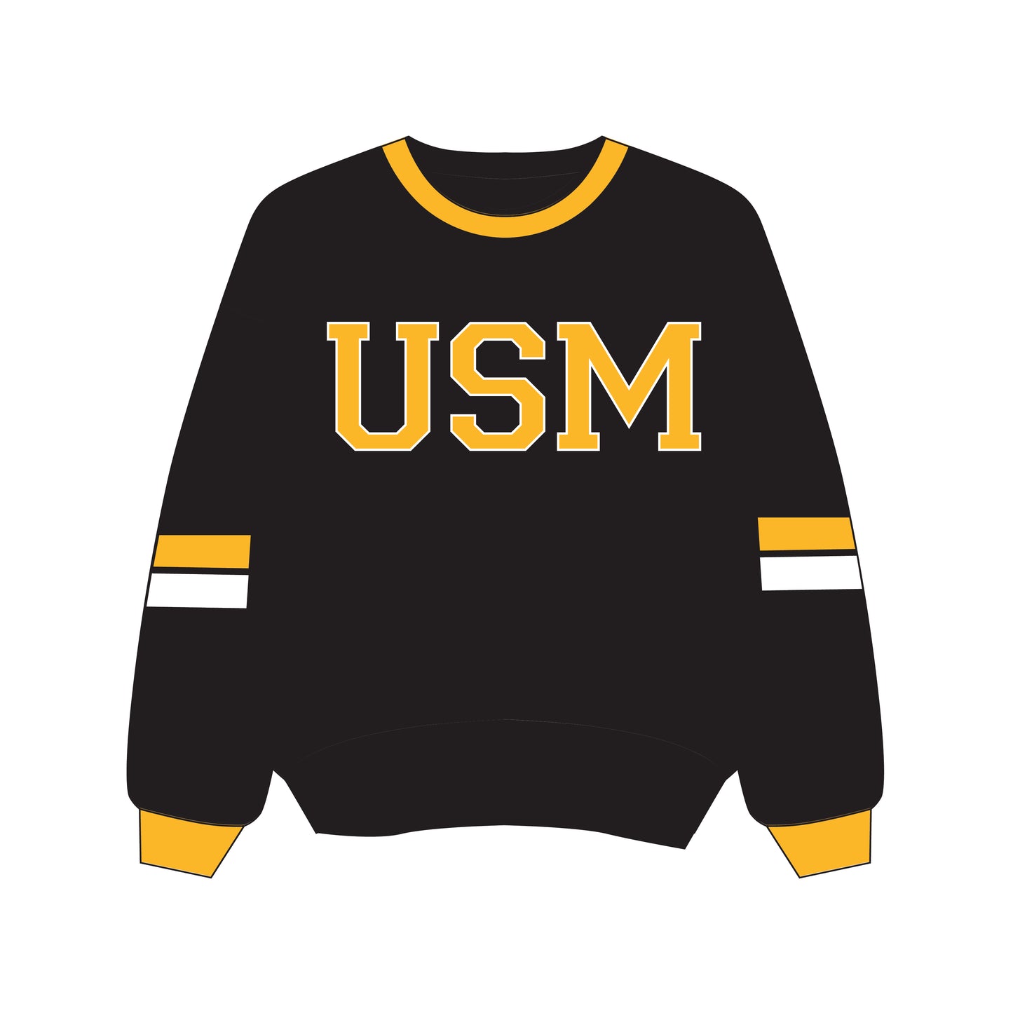 The Virginia Varsity Crewneck Southern Mississippi | Black