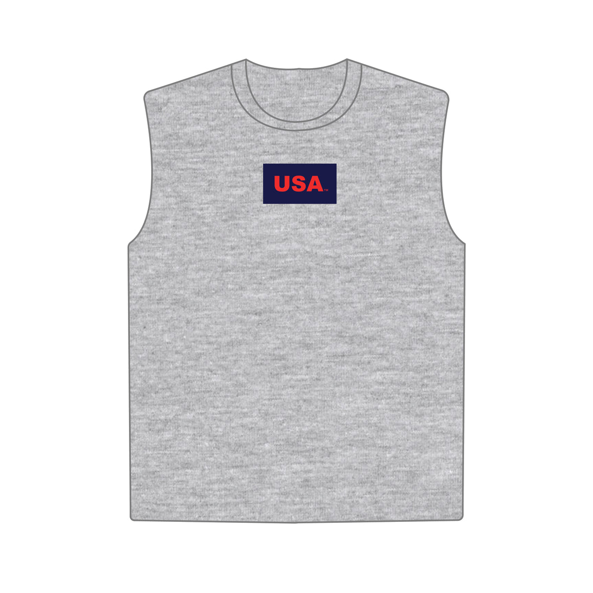 The Anna Active Tank USA Woven Label | Heather Grey