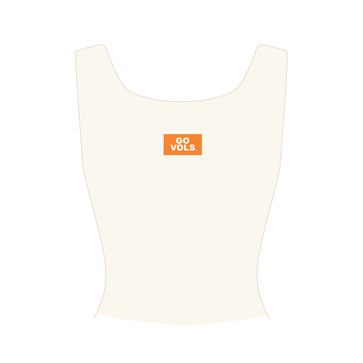 The Alli Ribbed Tank Go Vols Woven Label | Bone