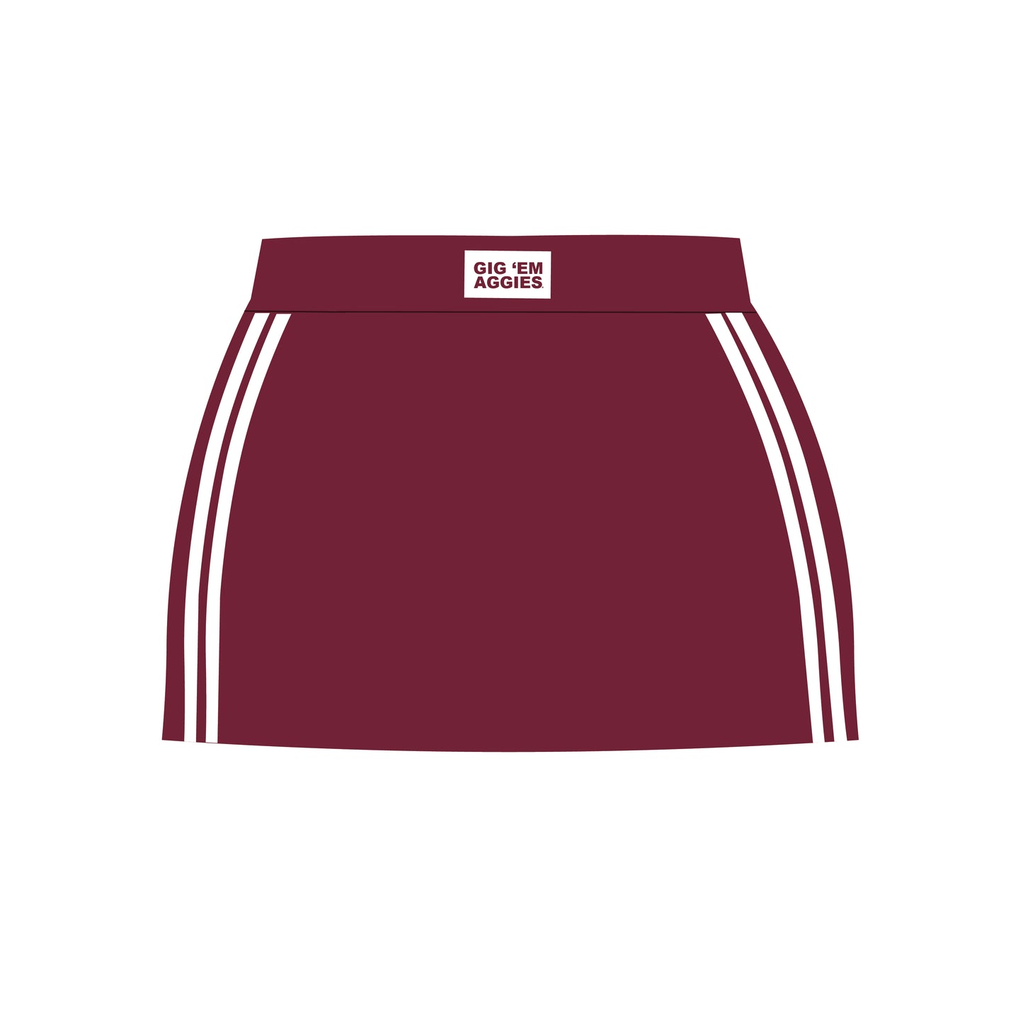 The Savannah Sporty Skort Gig 'Em Aggies Woven Label | Youth Deep Maroon