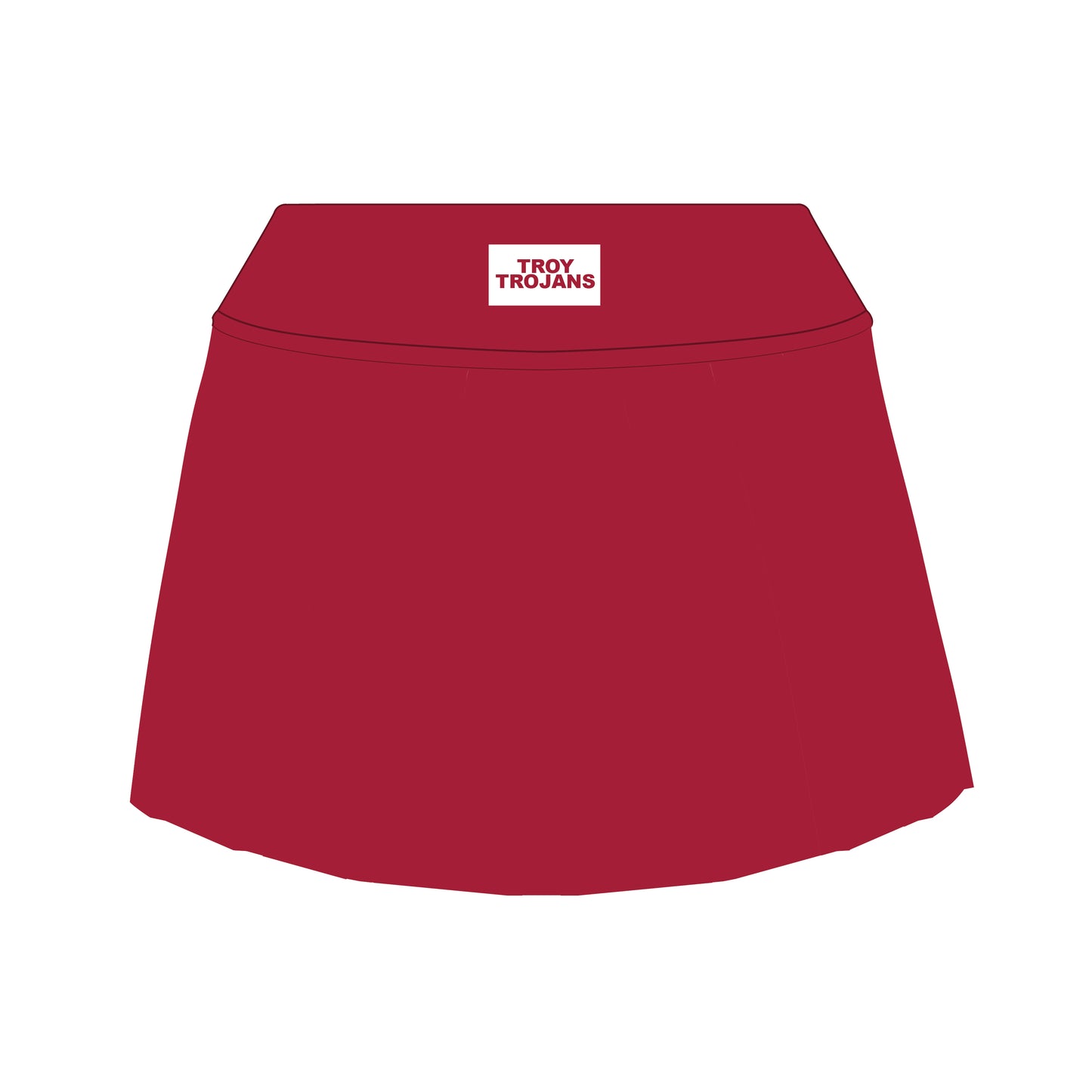 The Alli Tennis Skort Troy Trojans Woven Label | Deep Red