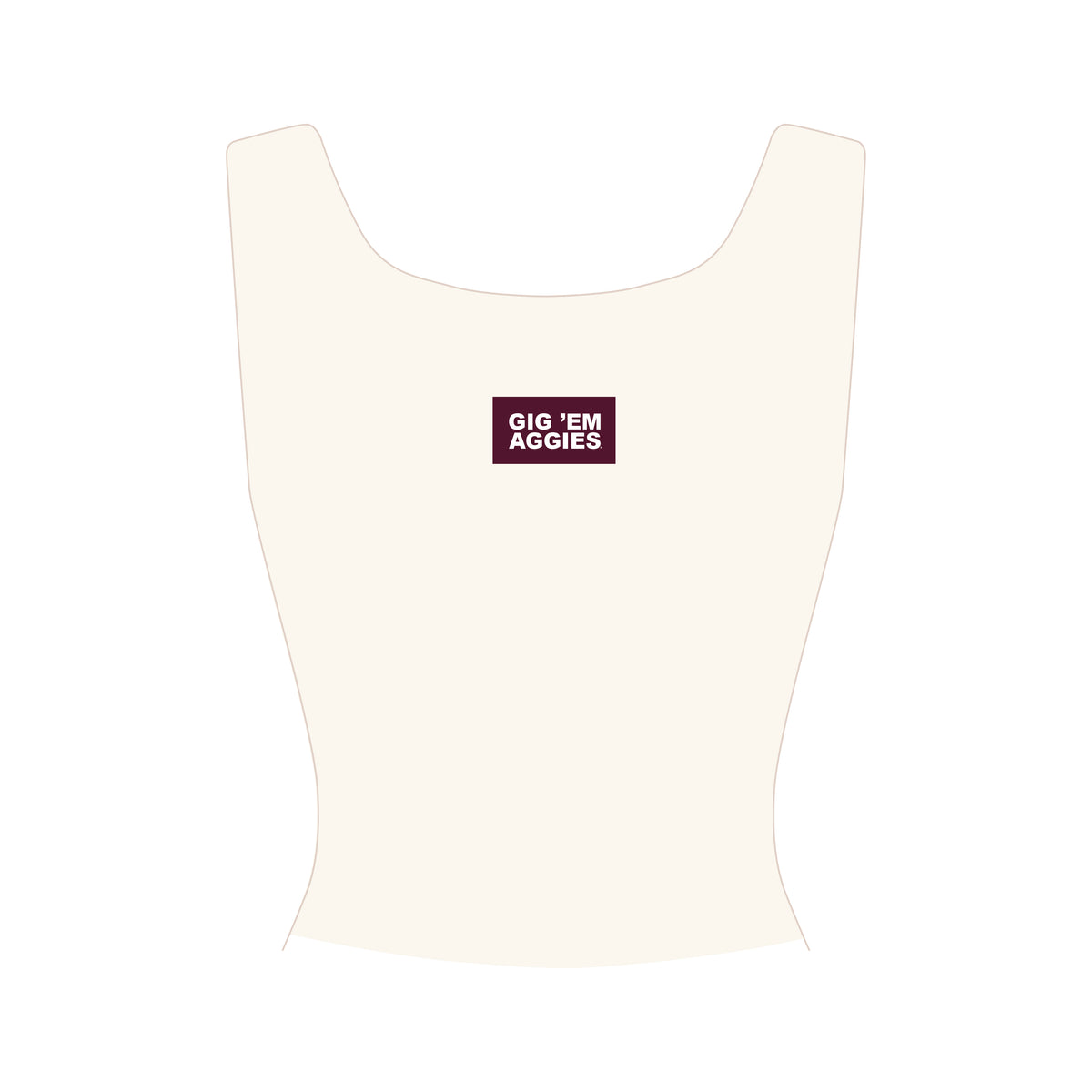 The Alli Ribbed Tank Gig 'Em Aggies Woven Label | Youth Bone