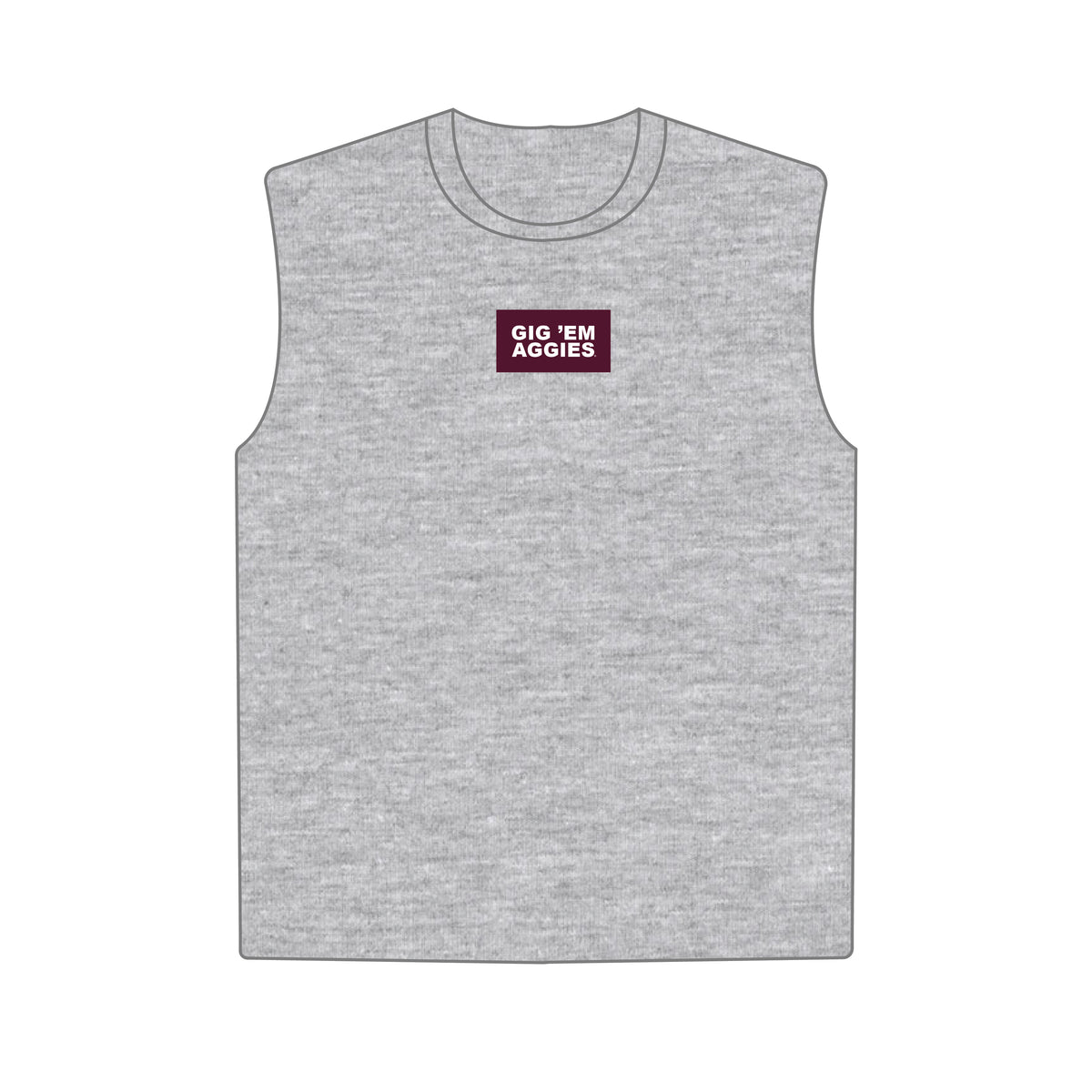 The Anna Active Tank Gig 'Em Aggies Woven Label | Ash