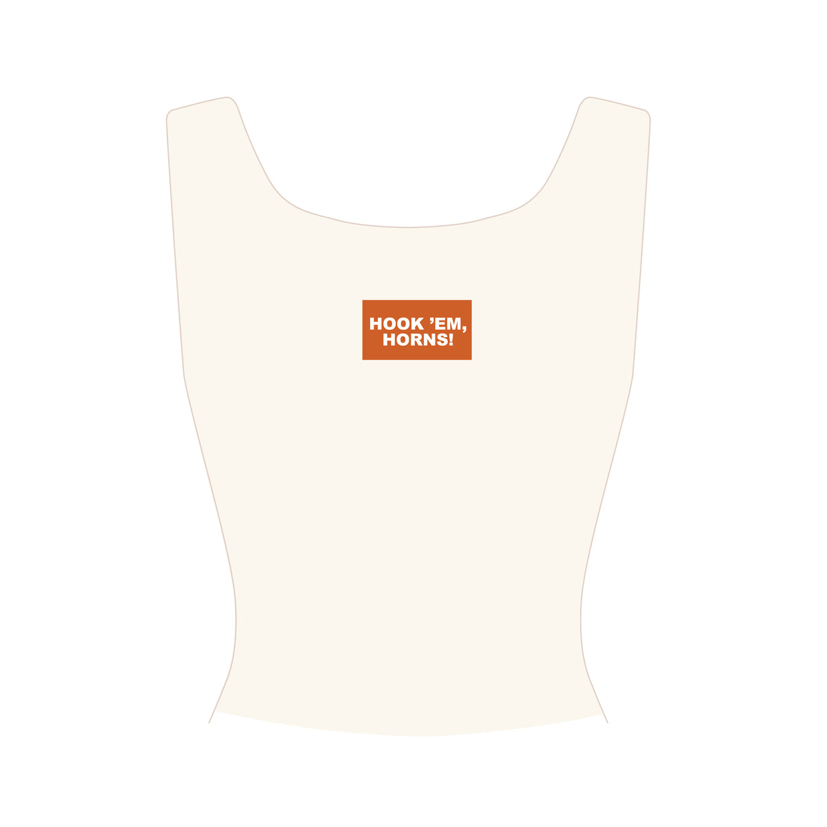The Alli Ribbed Tank Hook 'Em Horns Woven Label | Youth Bone