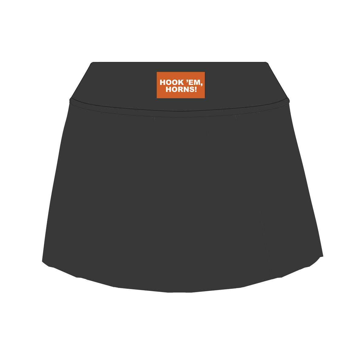 The Alli Tennis Skort Hook 'Em Horns Woven Label | Youth Graphite