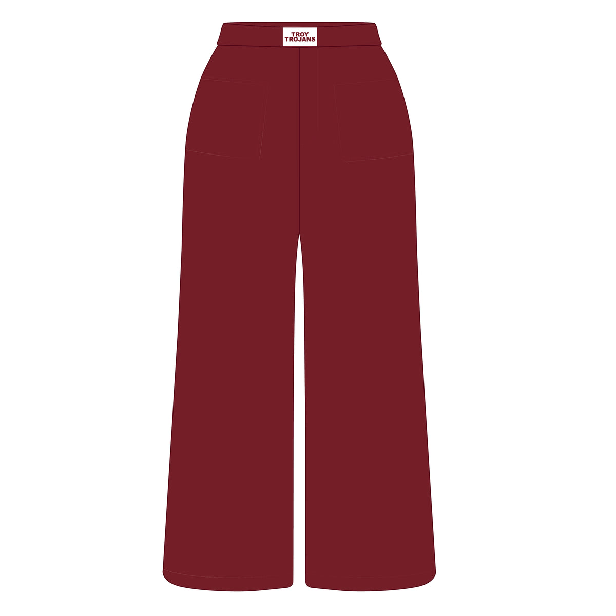 The Ava Airy Pants Troy Trojans Woven Label | Deep Red
