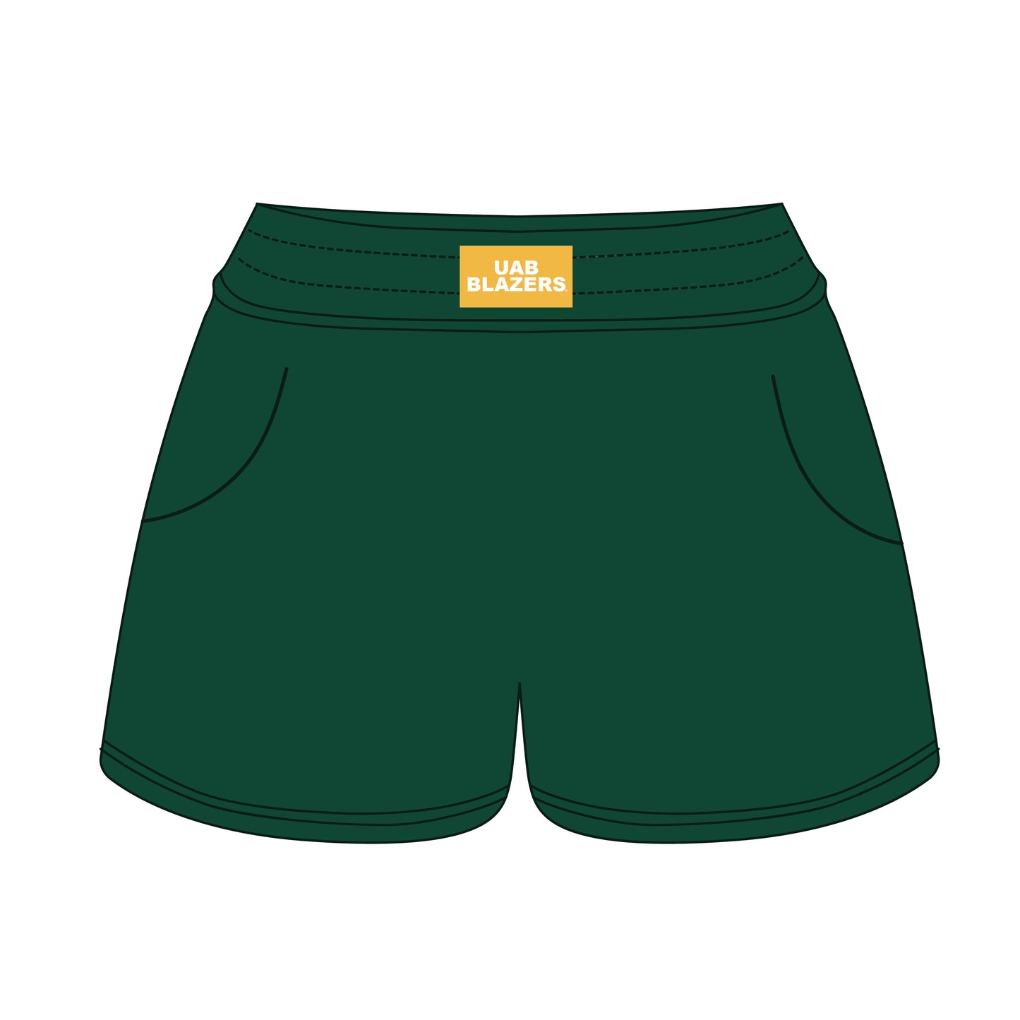 The Ava Airy Shorts UAB Blazers Woven Label | Youth Green