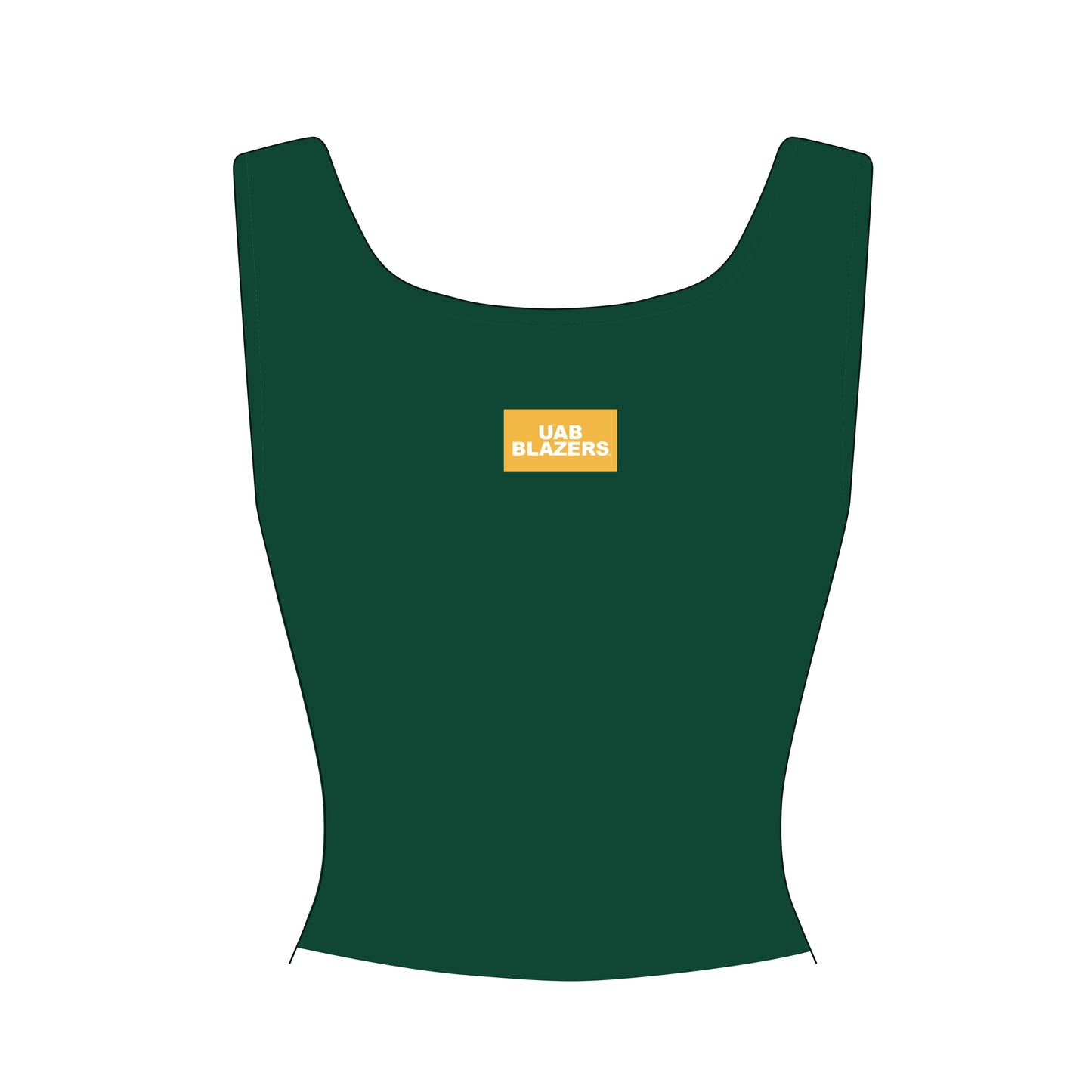 The Alli Ribbed Tank UAB Blazers Woven Label | Youth Green