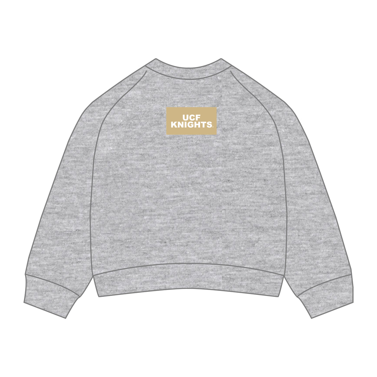 The Ava Airy Crewneck UCF Knights Woven Label | Heather Grey