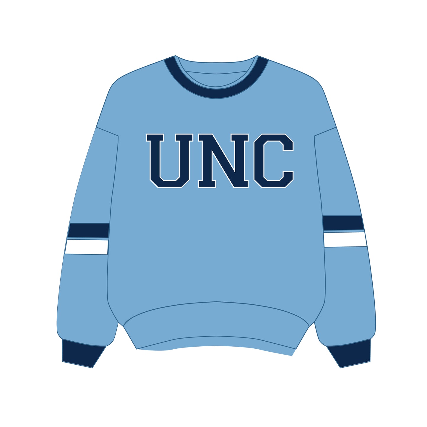 The Virginia Varsity Crewneck UNC | Youth Carolina Blue