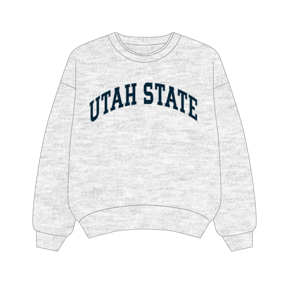The Olivia Oversized Crewneck Utah State | Youth Ash