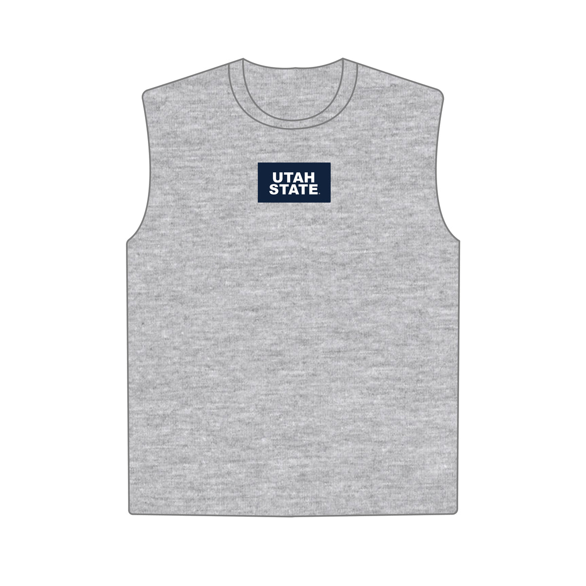 The Anna Active Tank Utah State Woven Label | Heather Grey