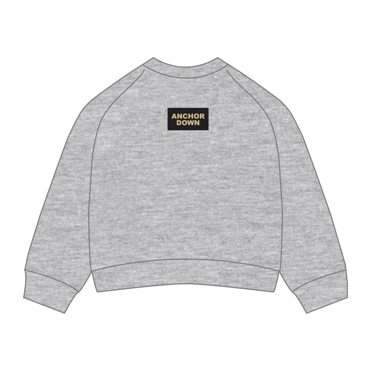 The Ava Airy Crewneck Anchor Down Woven Label | Heather Grey