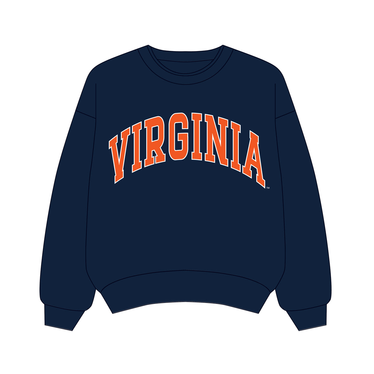 The Olivia Oversized Crewneck Virginia | Youth Navy