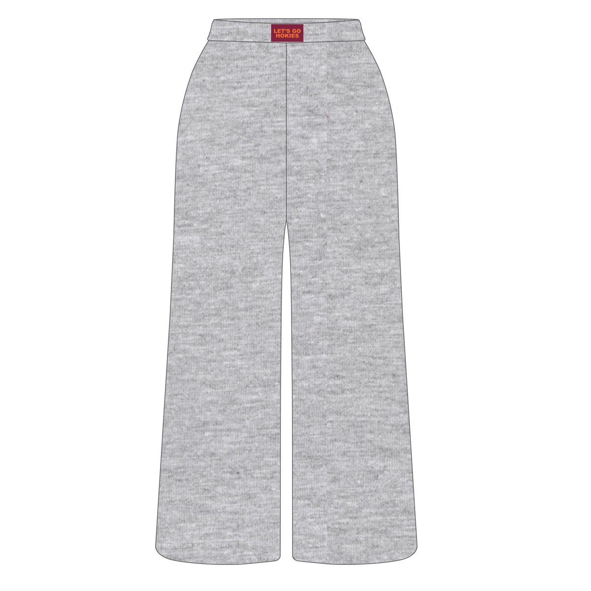 The Ava Airy Pants Let's Go Hokies Woven Label | Youth Heather Grey