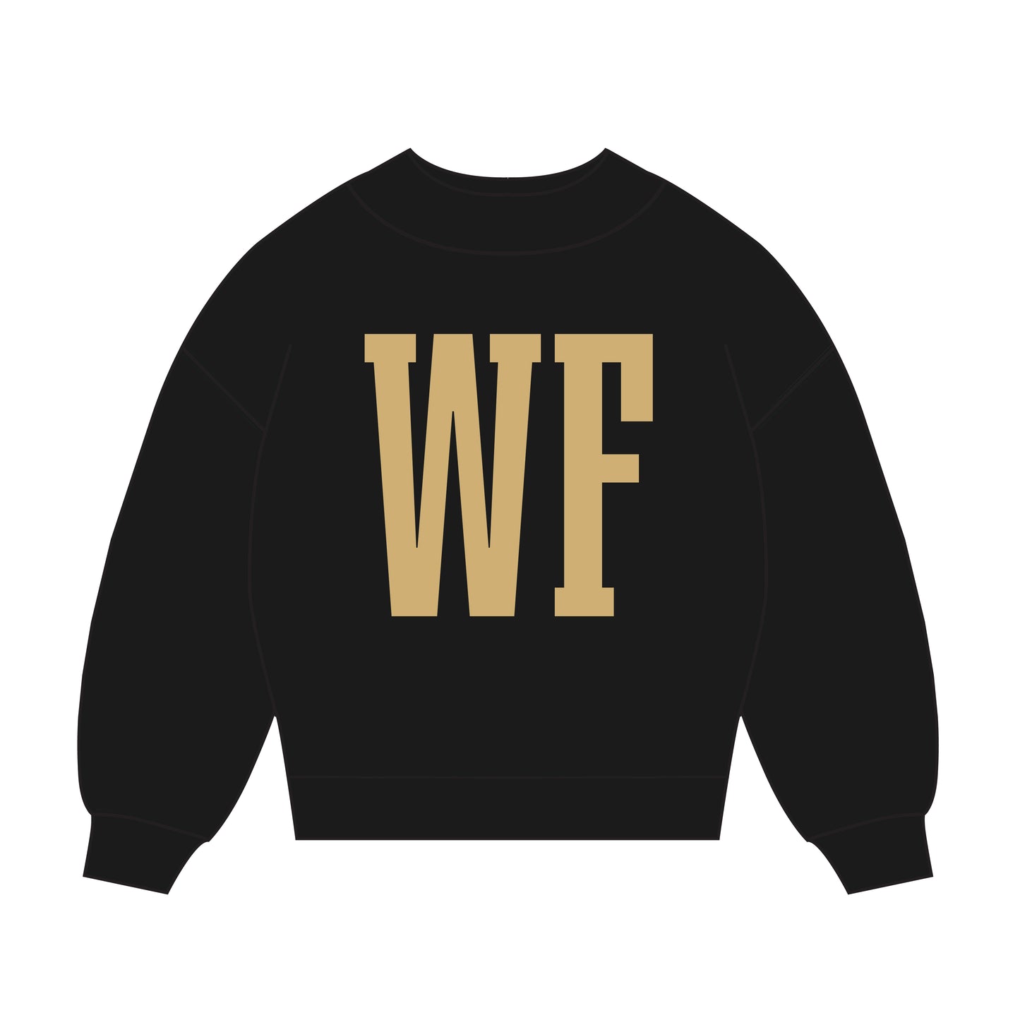 The Madi Varsity Mockneck Wake Forest | Black