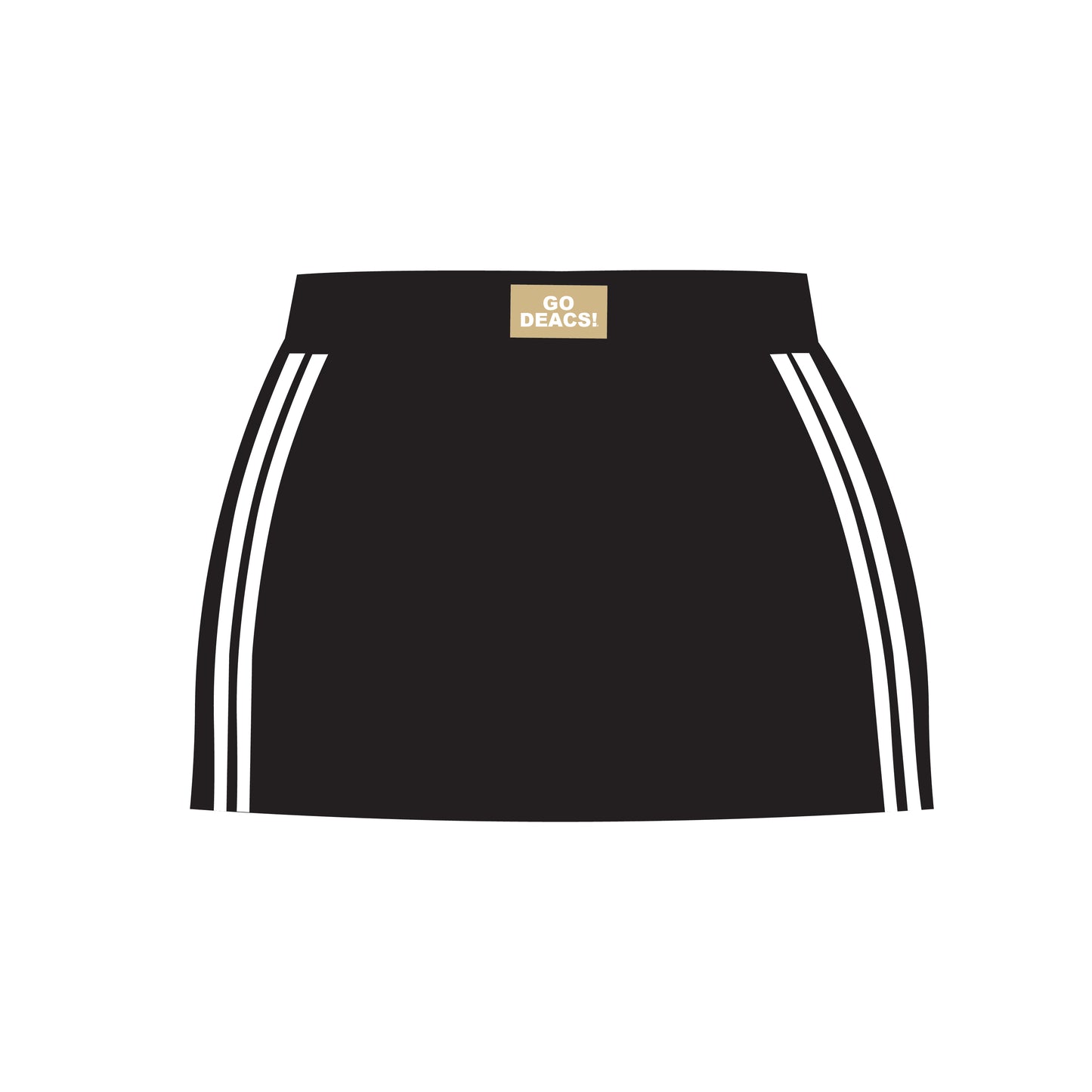 The Savannah Sporty Skort Go Deacs Woven Label | Black