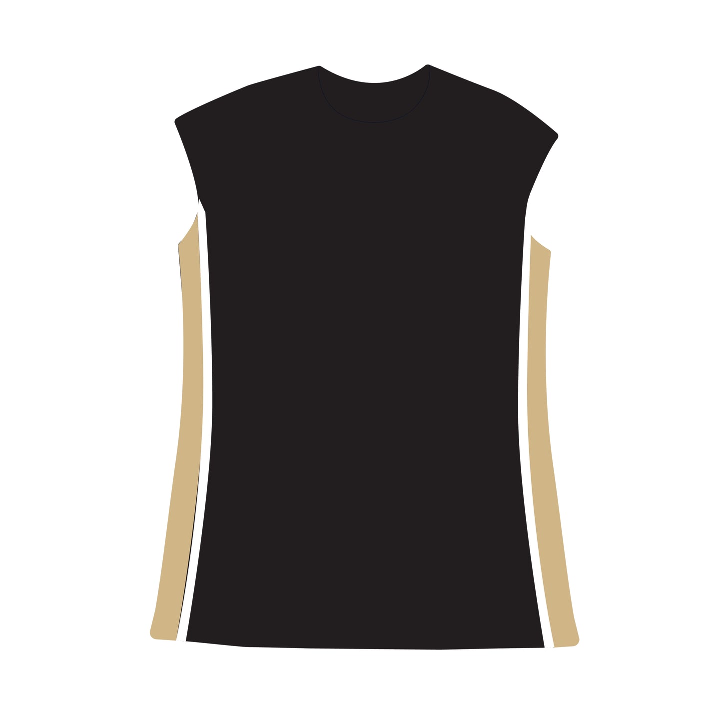 The Campbell Cap Sleeve Go Deacs Woven Label | Black