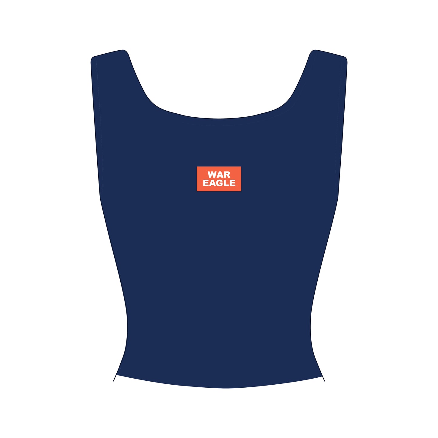 The Alli Ribbed Tank War Eagle Woven Label | Navy