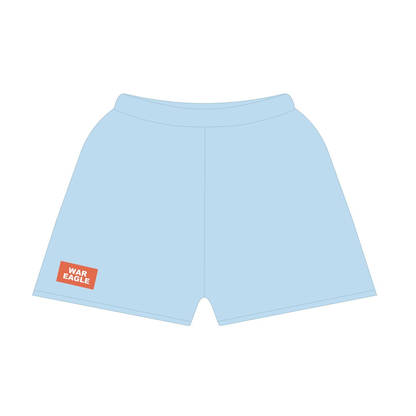 The Becca Shorts War Eagle Woven Label | Light Blue