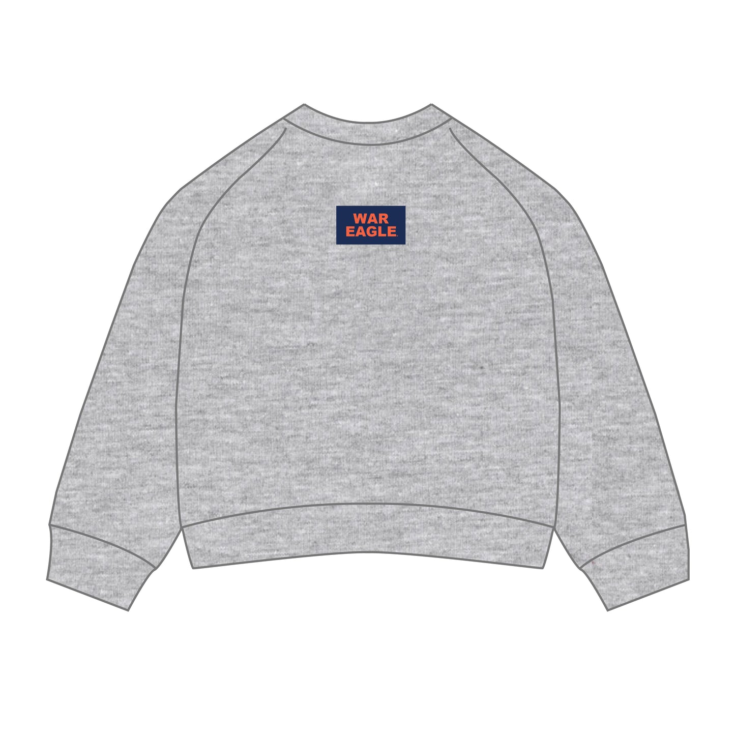 The Ava Airy Crewneck War Eagle Woven Label | Youth Heather Grey