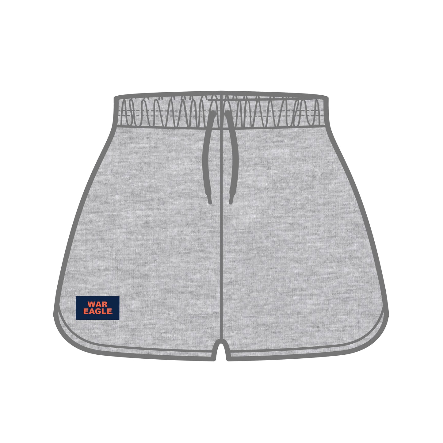 The Kristen Airy Lounge Shorts War Eagle Woven Label | Youth Heather Grey