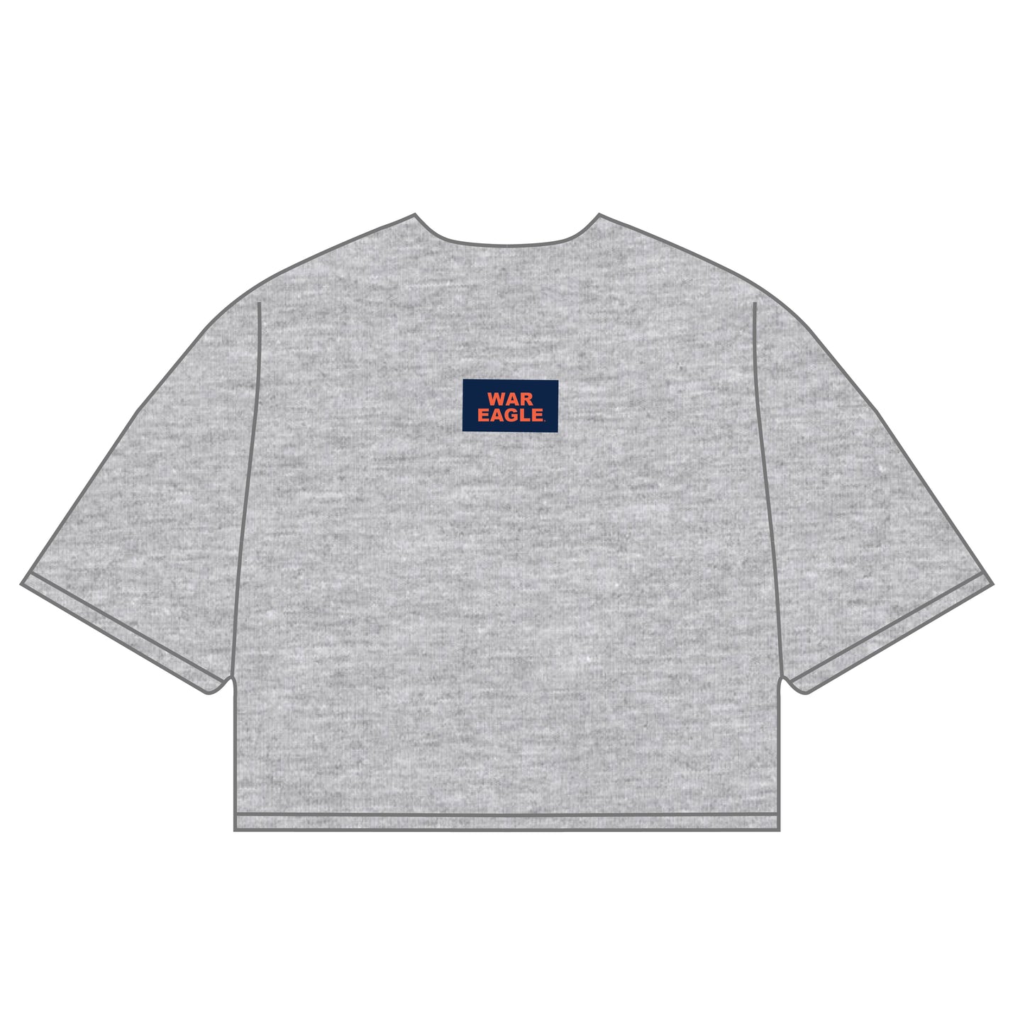 The Kristen Airy Tee War Eagle Woven Label | Heather Grey