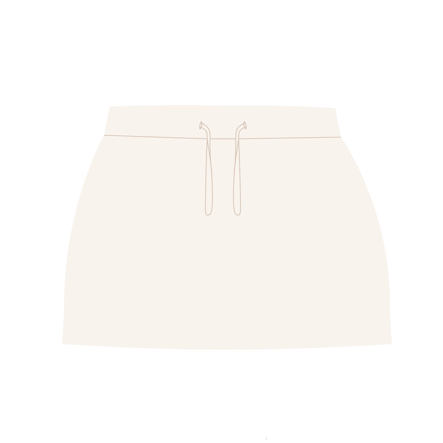 The Anna Active Skort War Eagle Woven Label | Bone