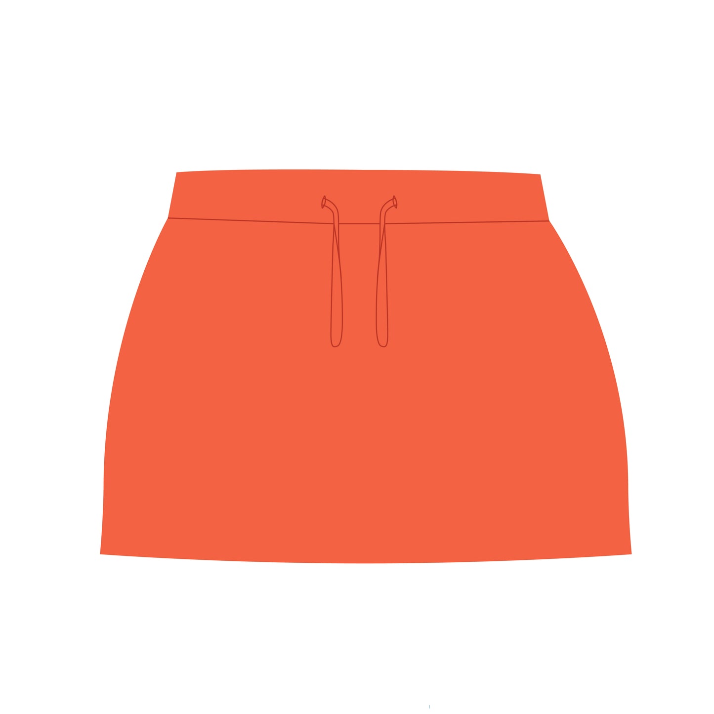 The Anna Active Skort War Eagle Woven Label | Orange