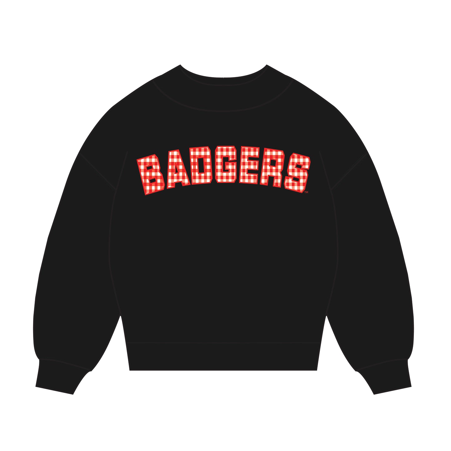 The Mallory Gingham Mockneck Wisconsin | Black