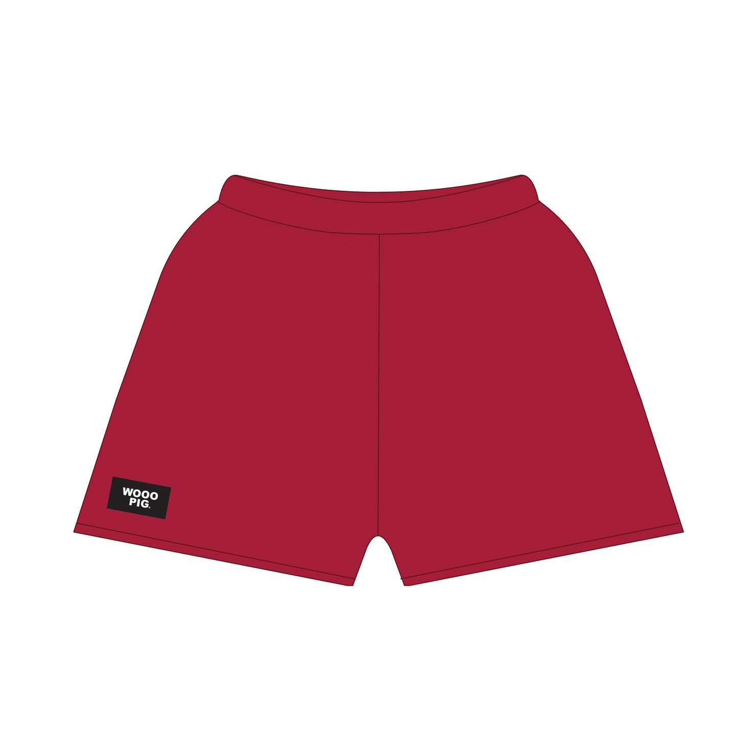 The Becca Shorts Wooo Pig Woven Label | Youth Crimson