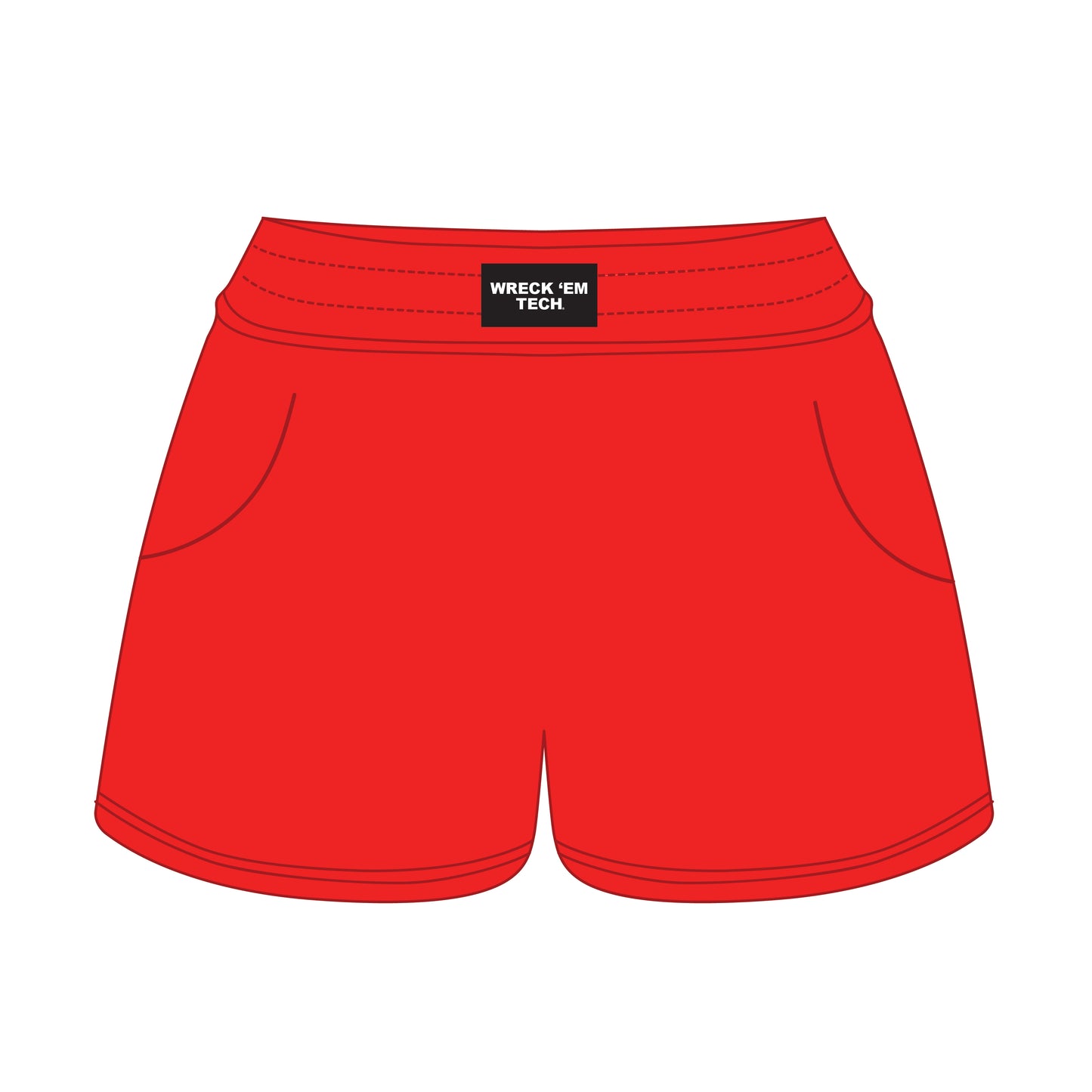 The Ava Airy Shorts Wreck 'Em Tech Woven Label | Bright Red