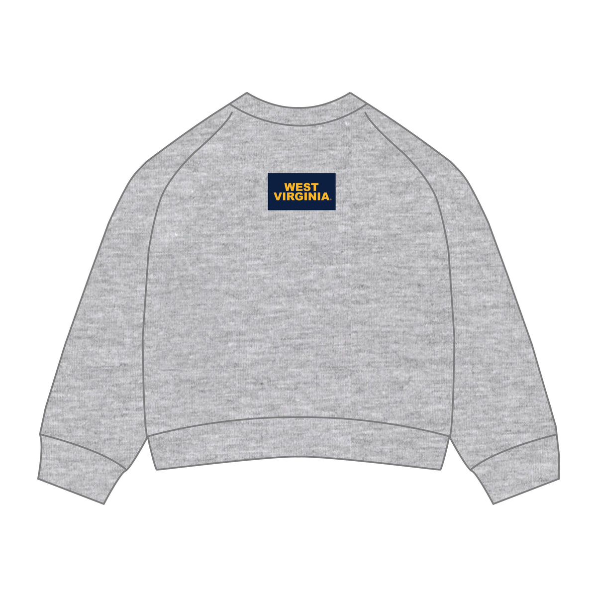The Ava Airy Crewneck West Virginia Woven Label | Youth Heather Grey
