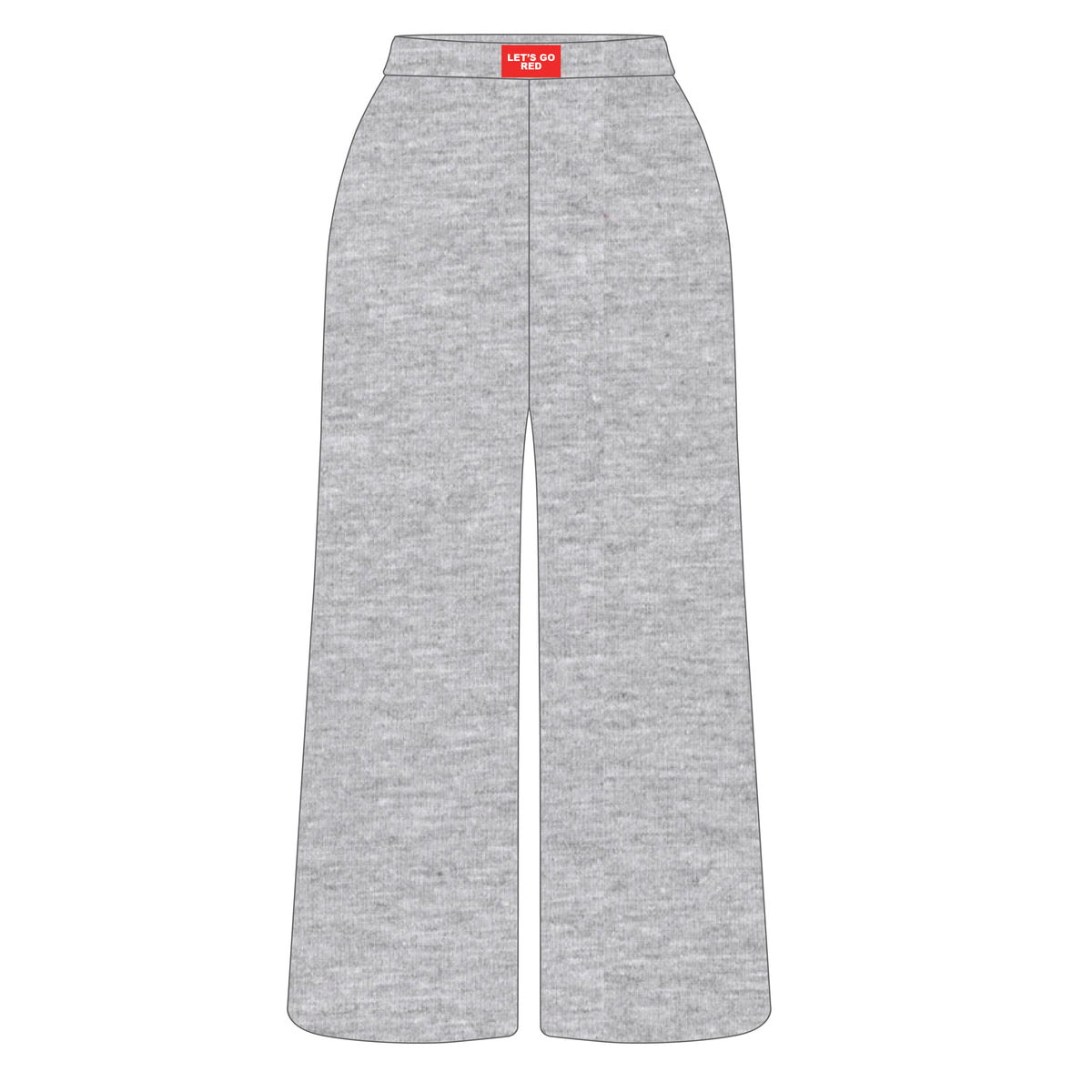 The Ava Airy Pants Let's Go Red Woven Label | Heather Grey
