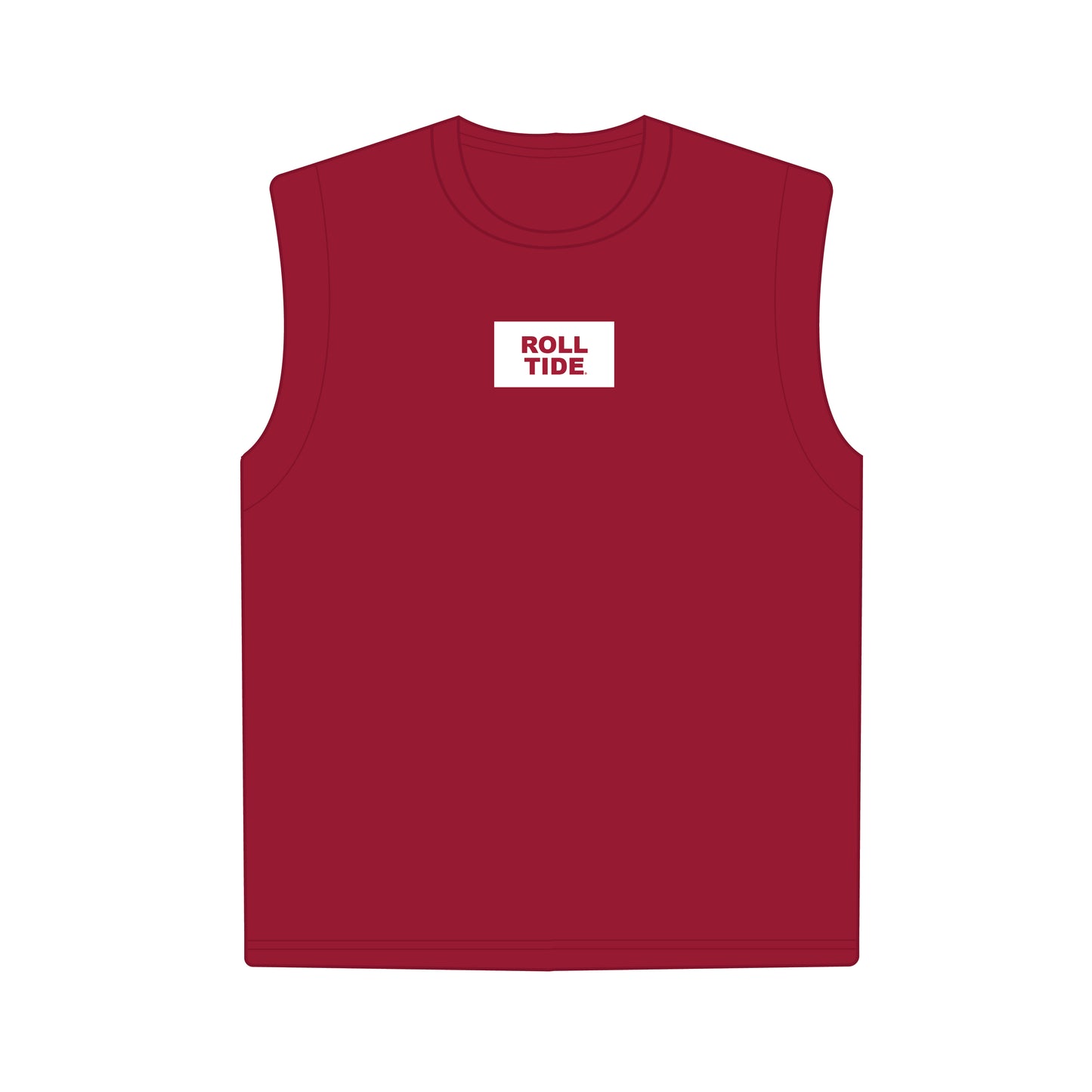 The Anna Active Tank Roll Tide Woven Label | Youth Crimson