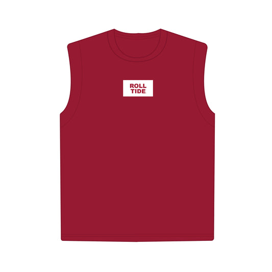 The Anna Active Tank Roll Tide Woven Label | Crimson