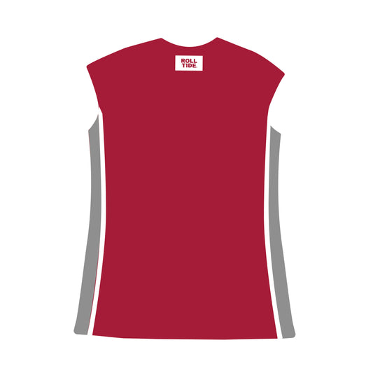 The Campbell Cap Sleeve Dress Roll Tide Woven Label | Crimson