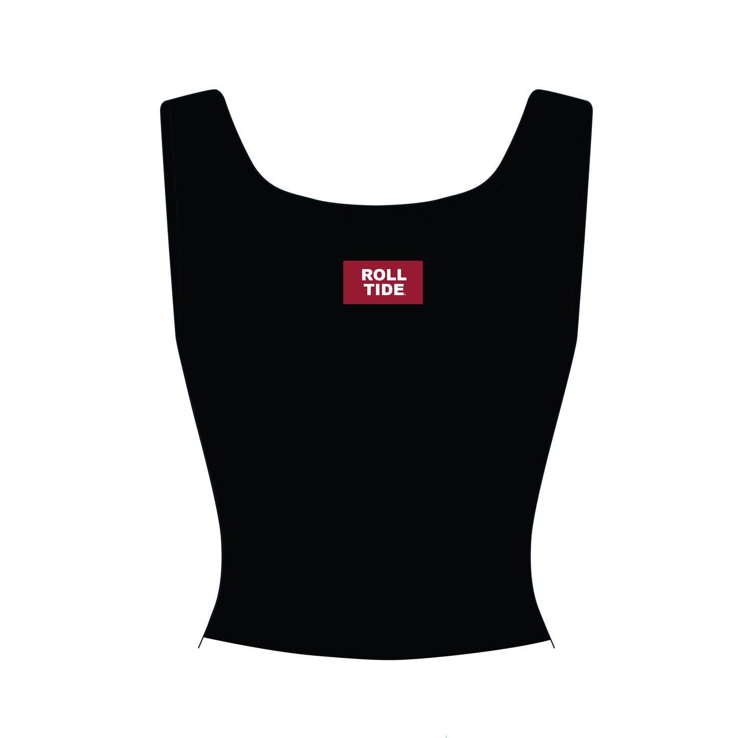 The Alli Ribbed Tank Roll Tide Woven Label | Youth Black