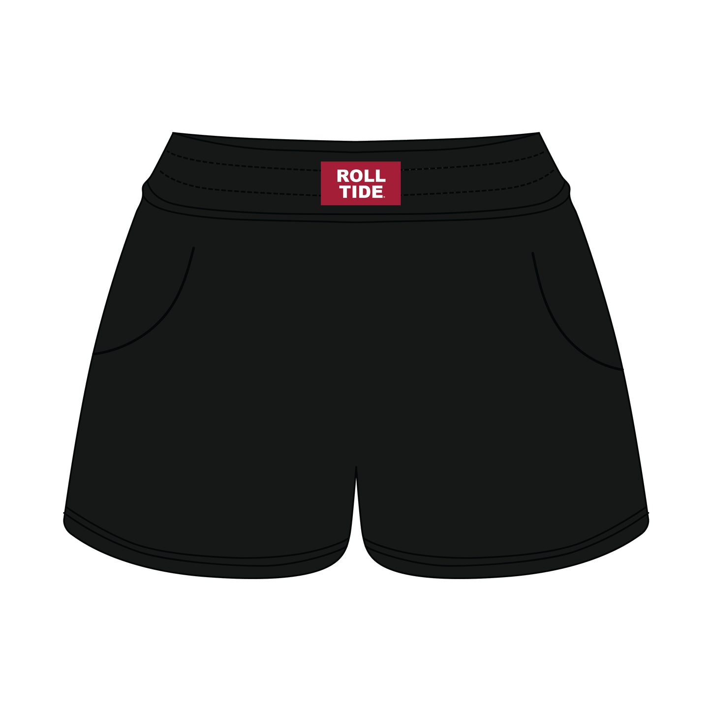 The Ava Airy Shorts Roll Tide Woven Label | Youth Black