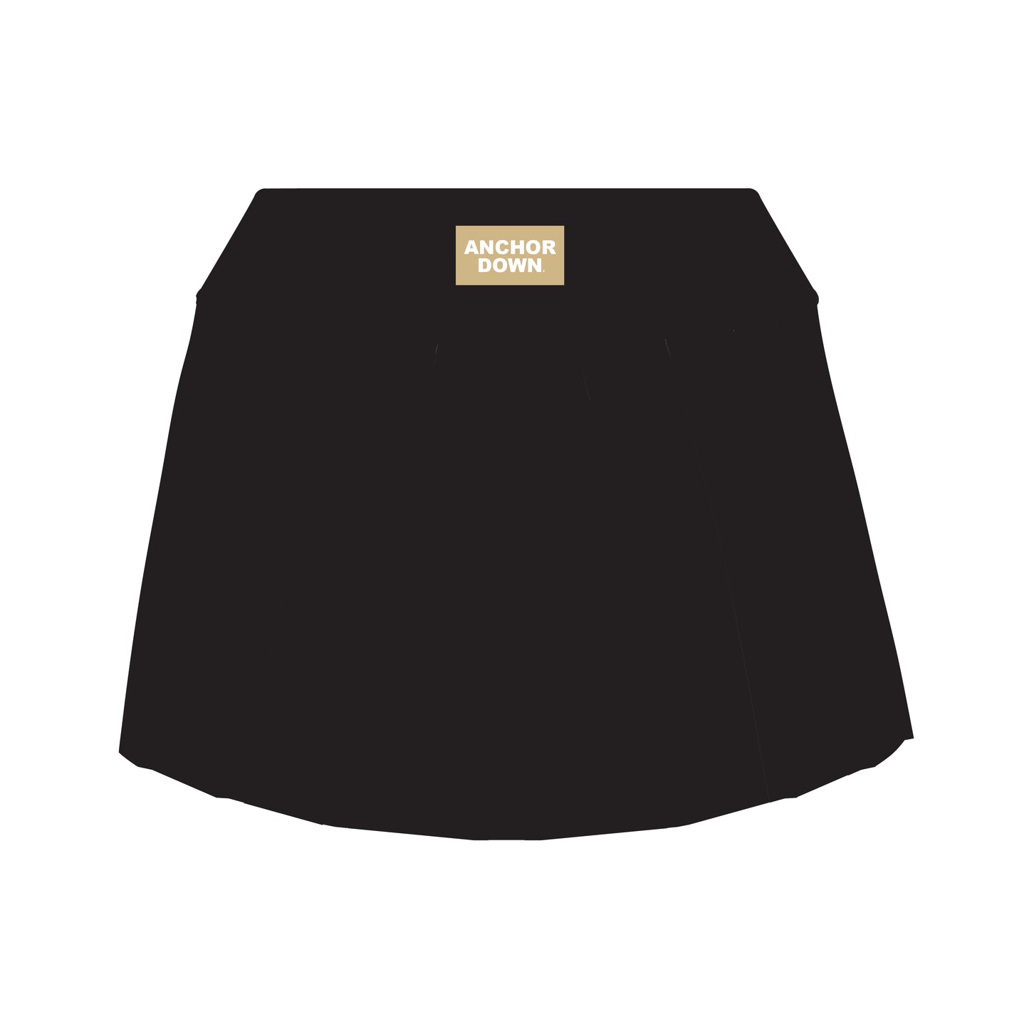 The Alli Tennis Skort Anchor Down Woven Label | Black