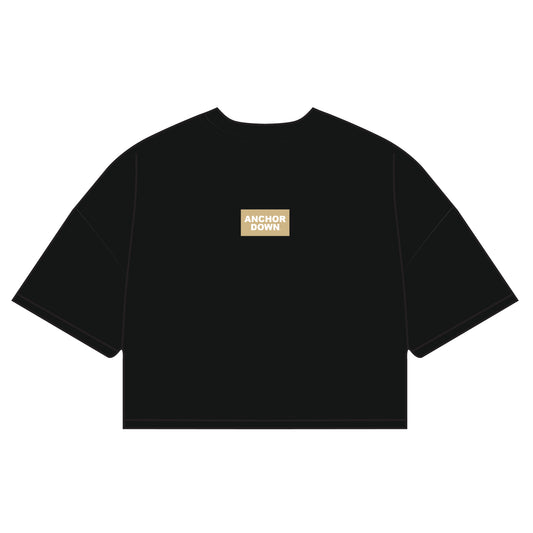 The Kristen Airy Shirt Anchor Down Woven Label | Black