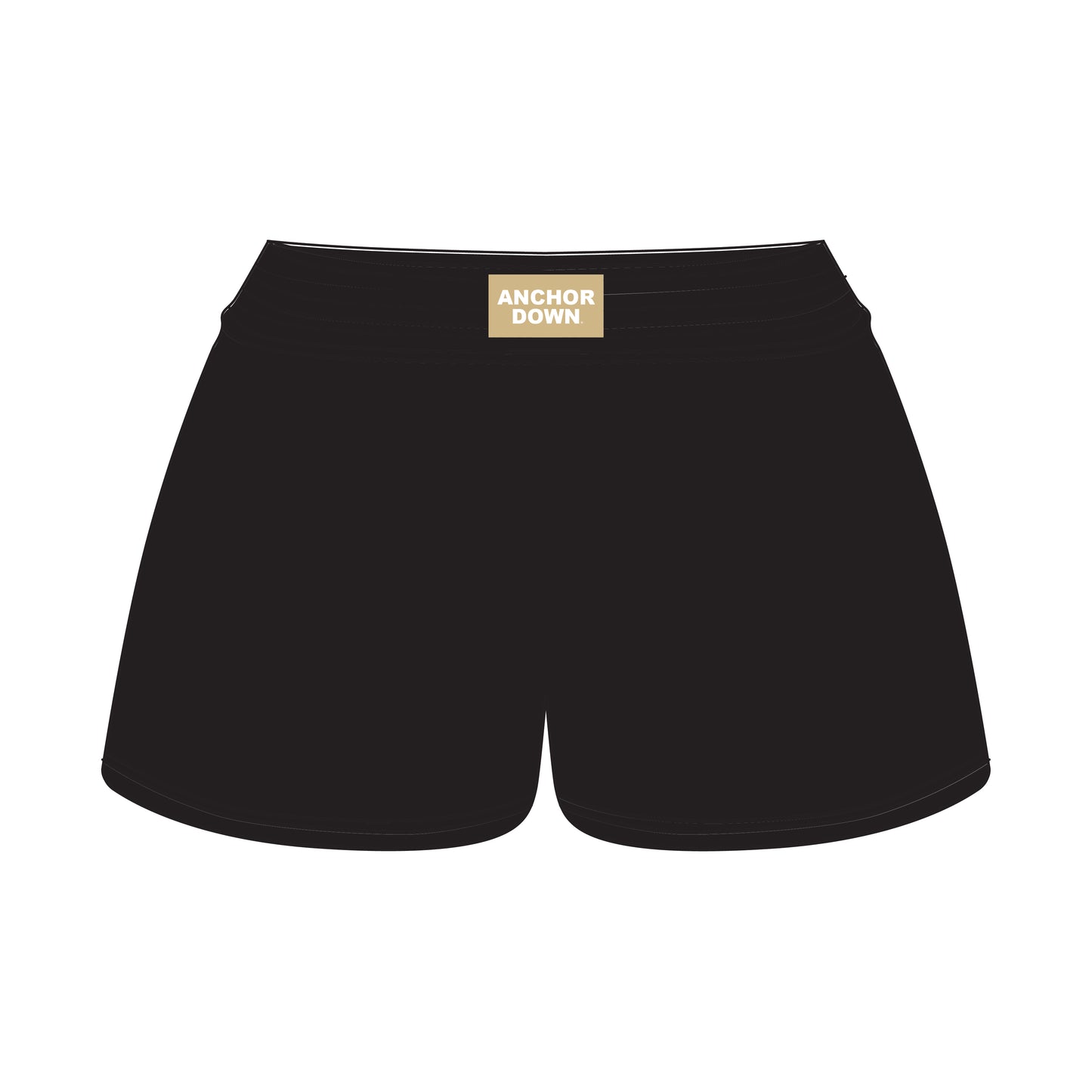 The Liz Nylon Shorts Anchor Down Woven Label | Black