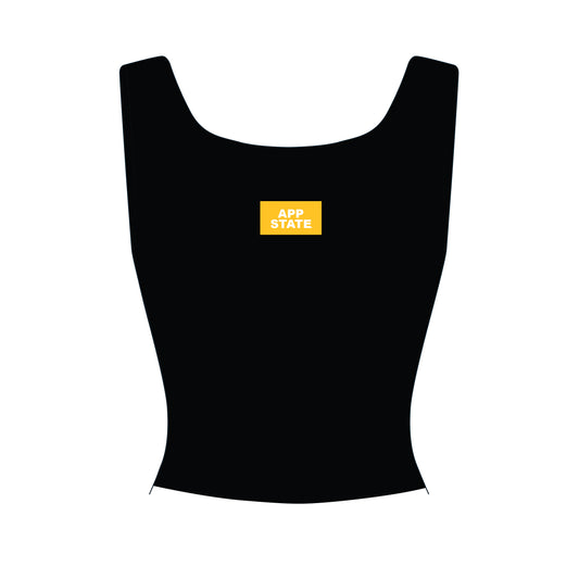 The Alli Airy Tank App State Woven Label | Youth Black