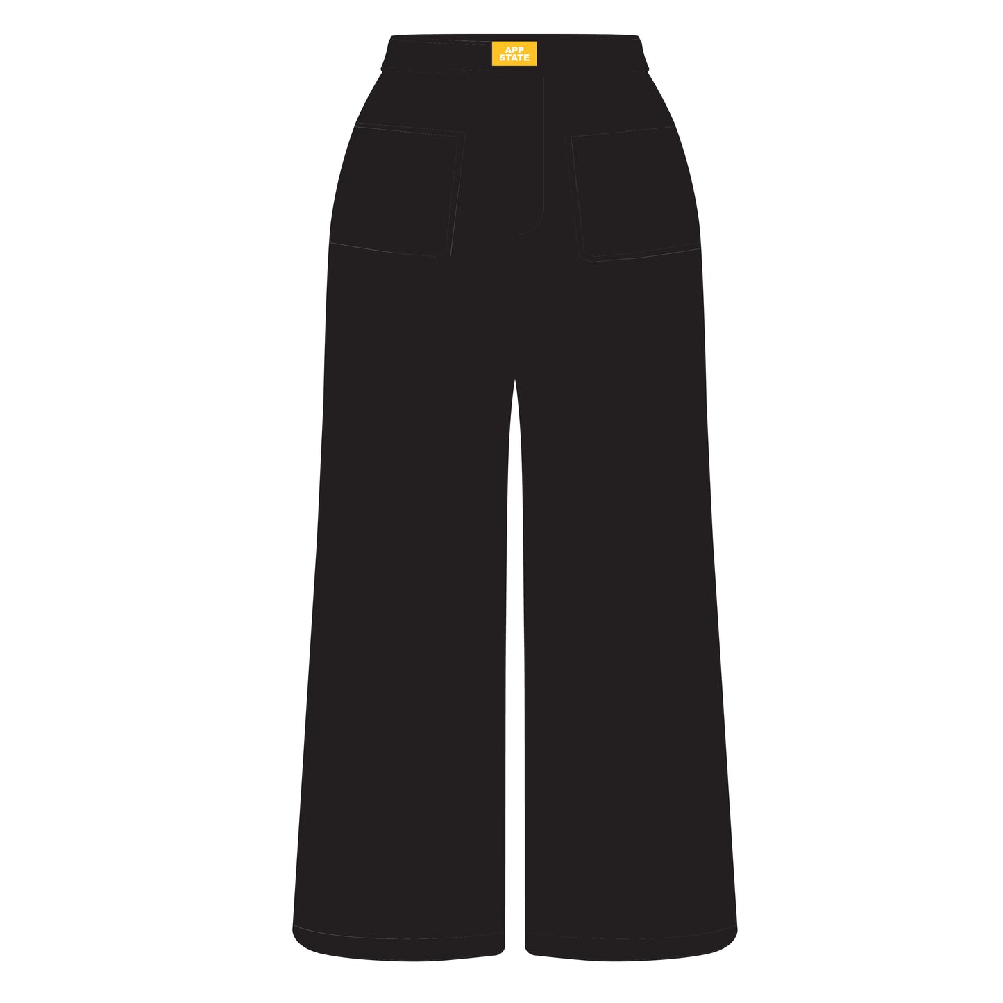 The Ava Airy Pants App State Woven Label | Black