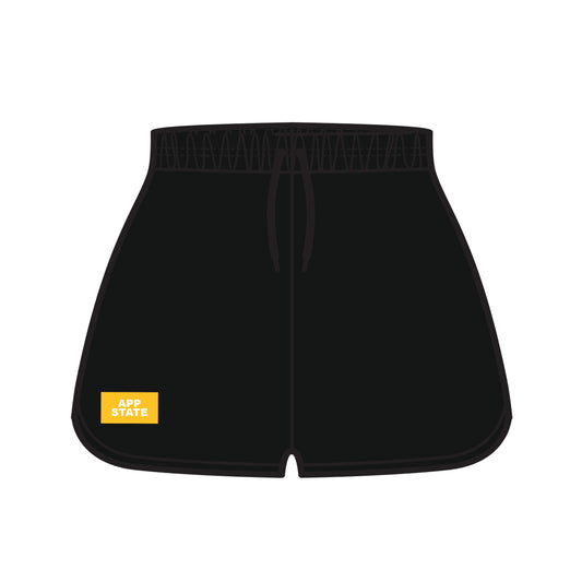 The Kristen Airy Lounge Shorts App State Woven Label | Black