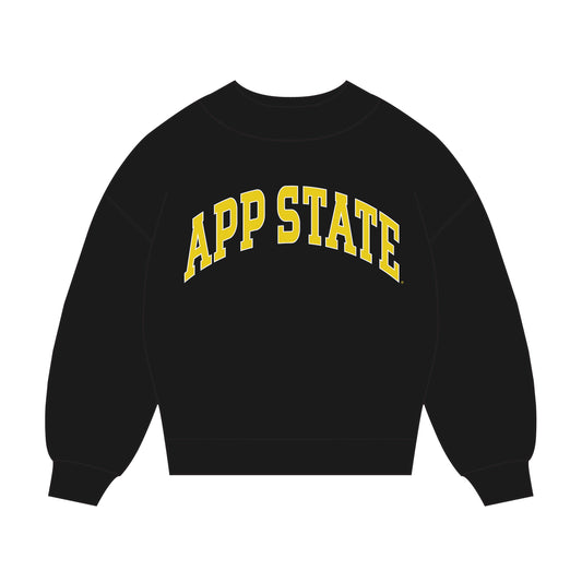 The Madi Classic Mockneck App State Applique | Black