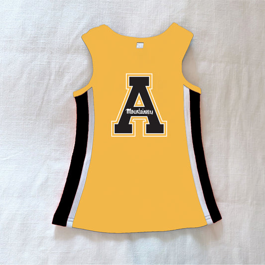 The Power Stripe Cheer Dress App State | Youth Gold