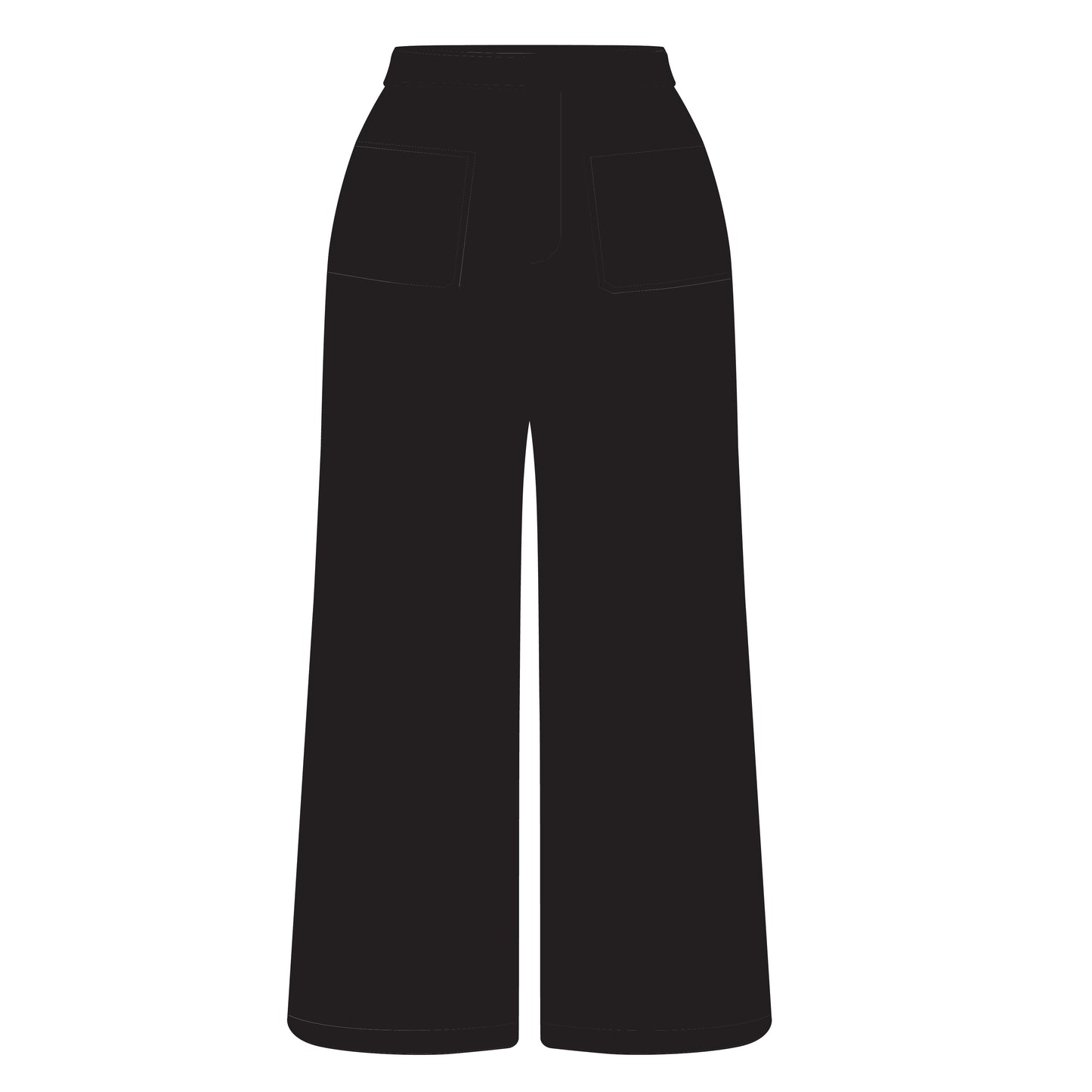 The Ava Airy Pants App State Woven Label | Black